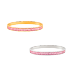 Bracelete Feminino Cravejado em Cristais em Aço Inox PVD Dourado e Prata