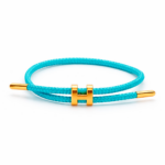 Bracelete Feminino de Corda H Ajustável em Aço Inox PVD Dourado