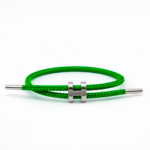 Bracelete Feminino de Corda H Ajustável em Aço Inox PVD Prata