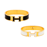 Bracelete Feminino Clic H em Aço Inox PVD Dourado