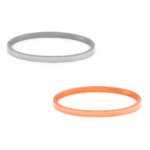 Bracelete Feminino Oval Liso em Aço Inox com Acabamento PVD Dourado e Prata
