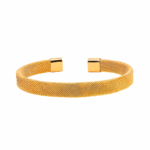 Bracelete Feminino Tela em Aço Inox com Acabamento PVD Dourado e Prata
