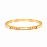 Bracelete Feminino Madrepérola com Zircônia em Aço Inox Dourado E prateado