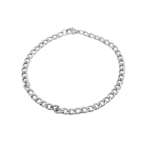 Pulseira Masculina 20 Cm Elo 3×1 Aço Inox Prata
