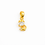 Pingente Feminino Gatinho com Pedra de Zircônia Banhadoa Banhado a Ouro e Ródio