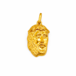 Pingente 2cm Face de Cristo Banhado a Ouro