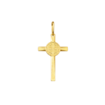 Pingente Cruz São Bento 5cm Banhado a Ouro