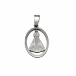 Pingente Nossa Senhora 2,5 cm em Aço Inox