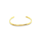 Bracelete Rígido Tubular Vincado Design Escultural Banhado A Ouro