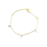 Pulseira De Elos Com Pedras Colors Banhada A Ródio Com Design Delicado E Contemporâneo