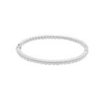 Bracelete Rígido Com Bolinhas Design Sofisticado Banhado A Ródio