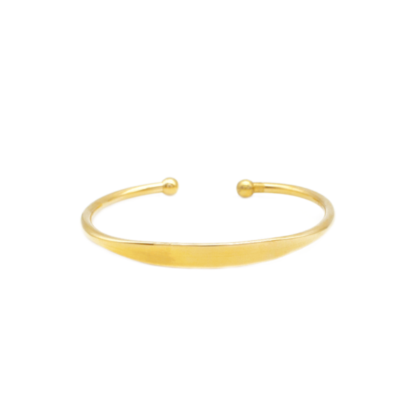 Bracelete Feminino Liso Minimalista Em Aço Inox PVD Dourado