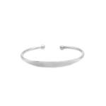 Bracelete Feminino Liso Minimalista Em Aço Inox PVD Prata