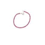 Pulseira Riviera Rosa Colors 14 cm Banhado a Ouro e ródio