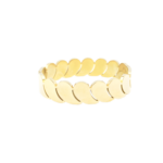 Bracelete Com Design De Meia Lua Em Aço Inox PVD Dourado