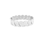 Bracelete Com Design De Meia Lua Em Aço Inox PVD Prata
