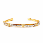 Bracelete Pele de Cobra com Trevo Cravejado Luxo Banhado