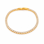 Pulseira Riviera 4 Pontos Banhado a Ouro e Ródio