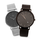 Ekim Axis Masculino Malha Metálica Relógio Minimalista Quartz Japonês